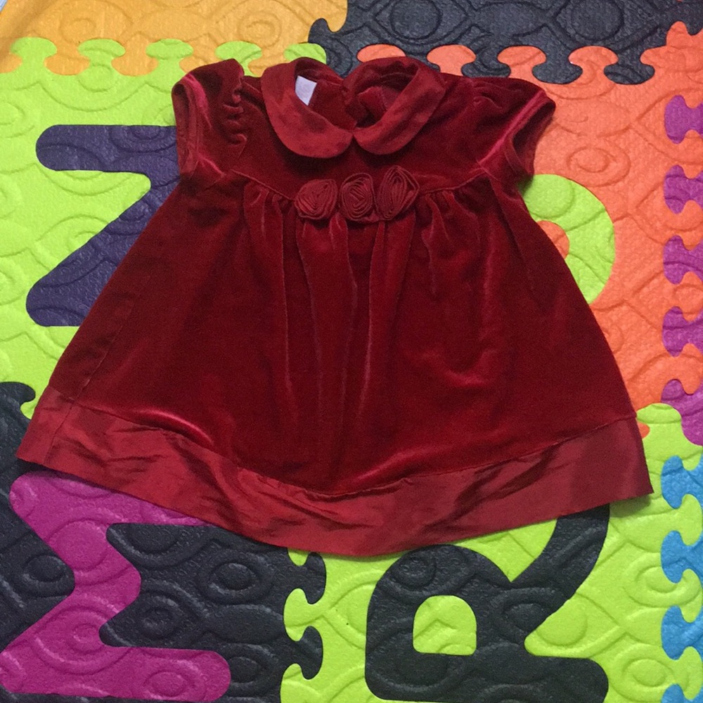 Red suede dress